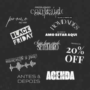 Amostra das figurinhas exclusivas para stories com fundo transparente